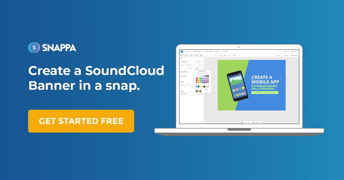Online Soundcloud Banner Maker Free Easy To Use Snappa
